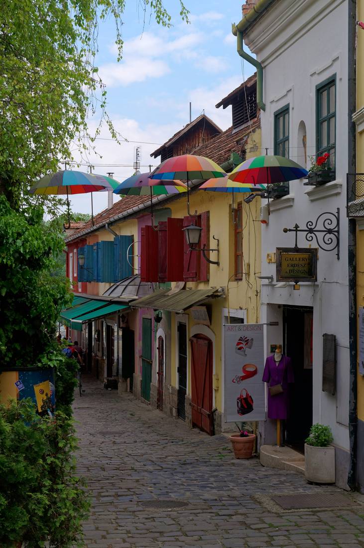 Renkli cepheli dar sokak
