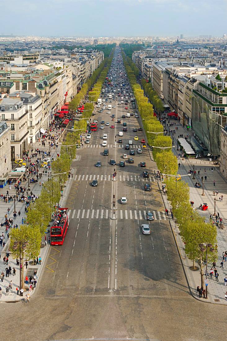 Champs-Élysées yukarıdan