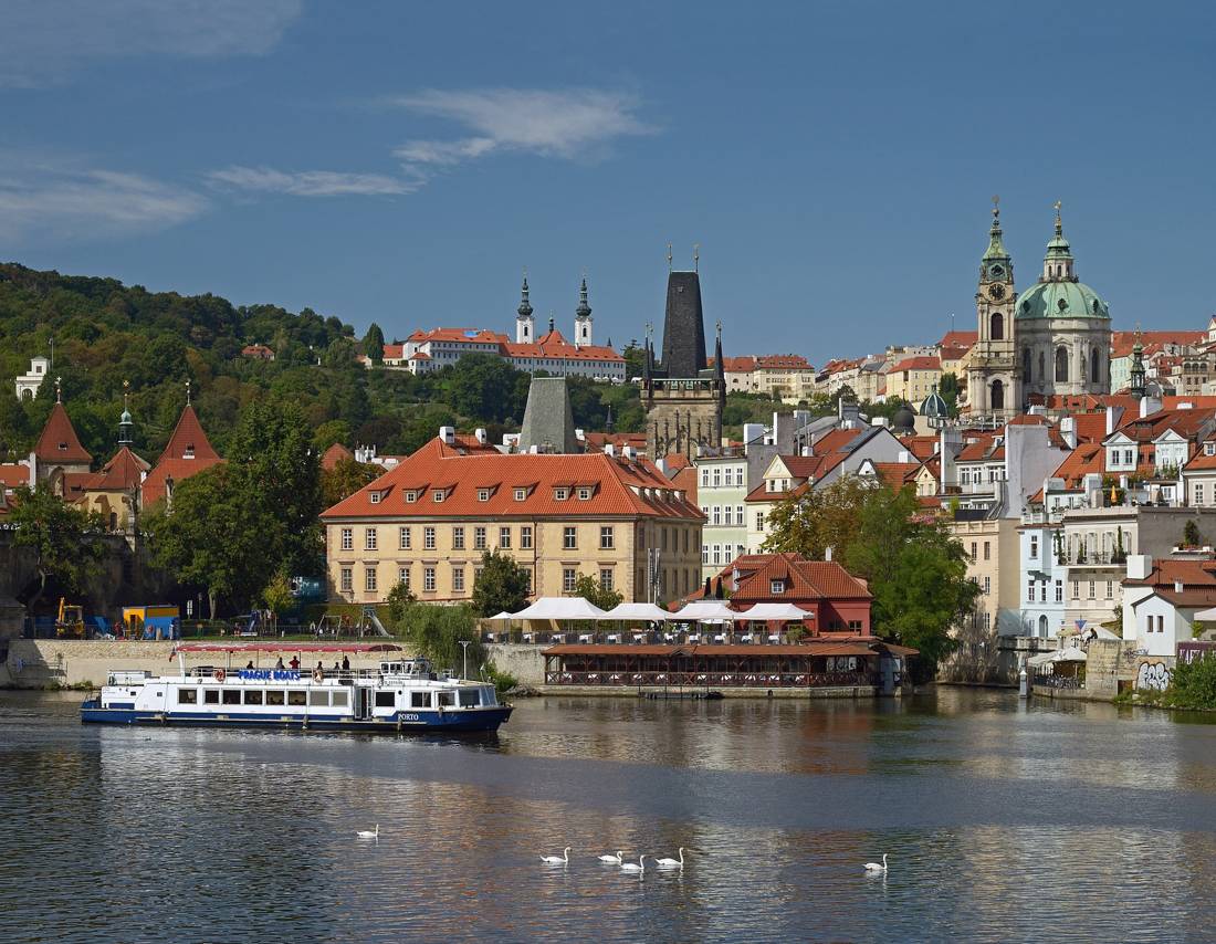 Vltava kıyısı ve Malá Strana